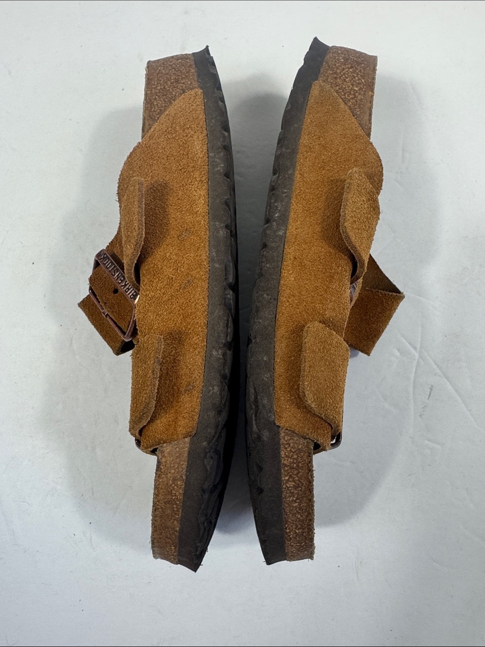 Birkenstock Brown Suede Double-Buckle Sandals Arizona Sz 38 - Picture 6 of 12